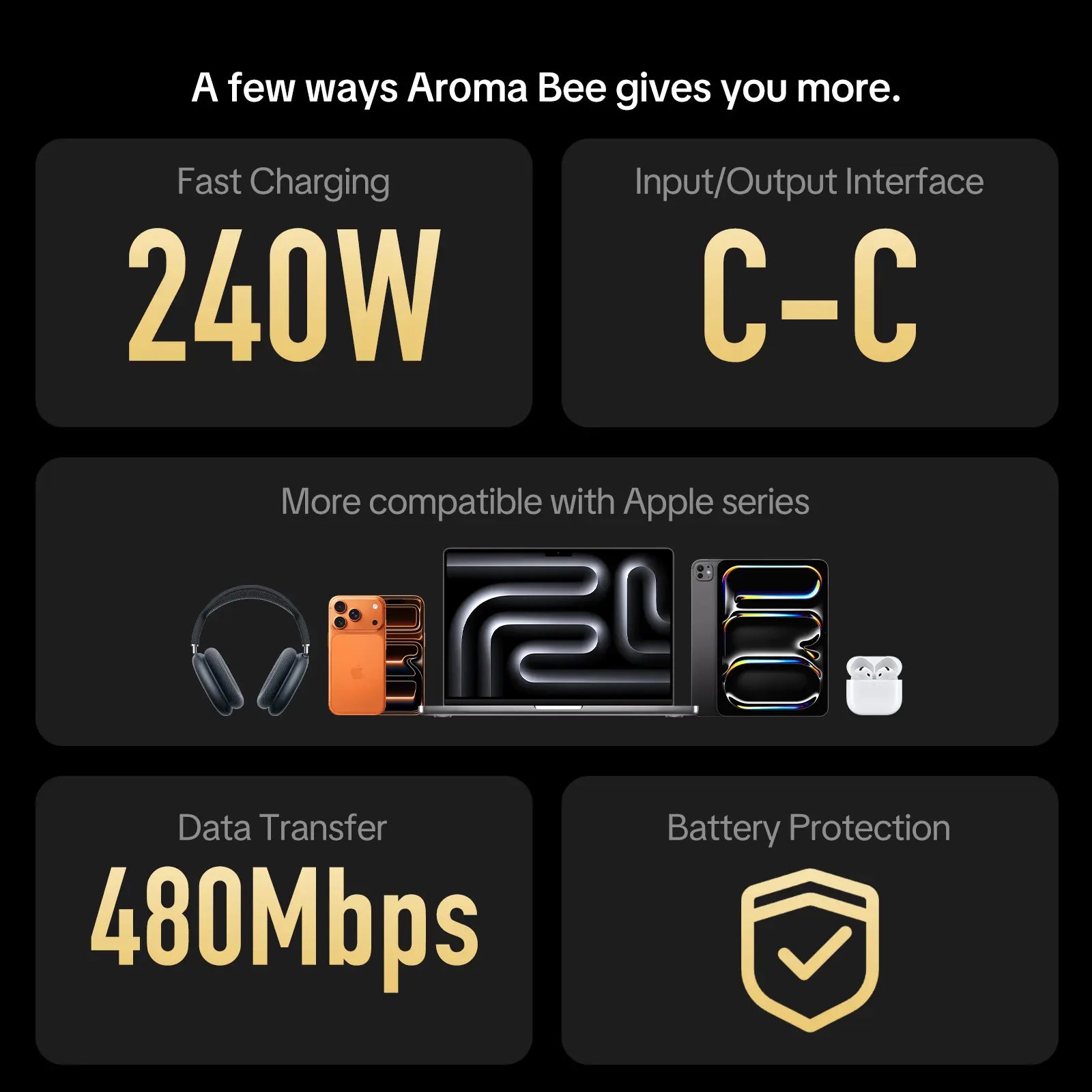 mfish Aroma Bee 240w Fast Charging Cable