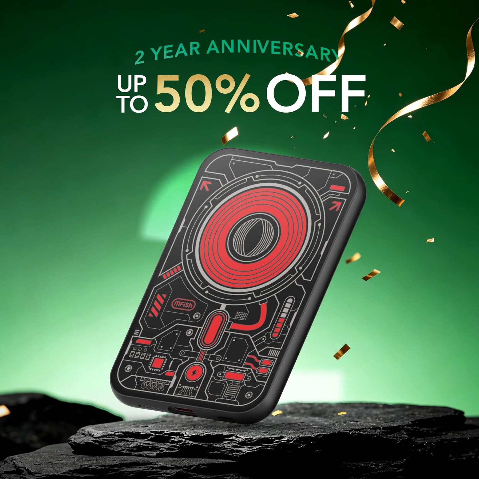 mfish E-Monster Power Bank (5K, Magsafe, Slim)