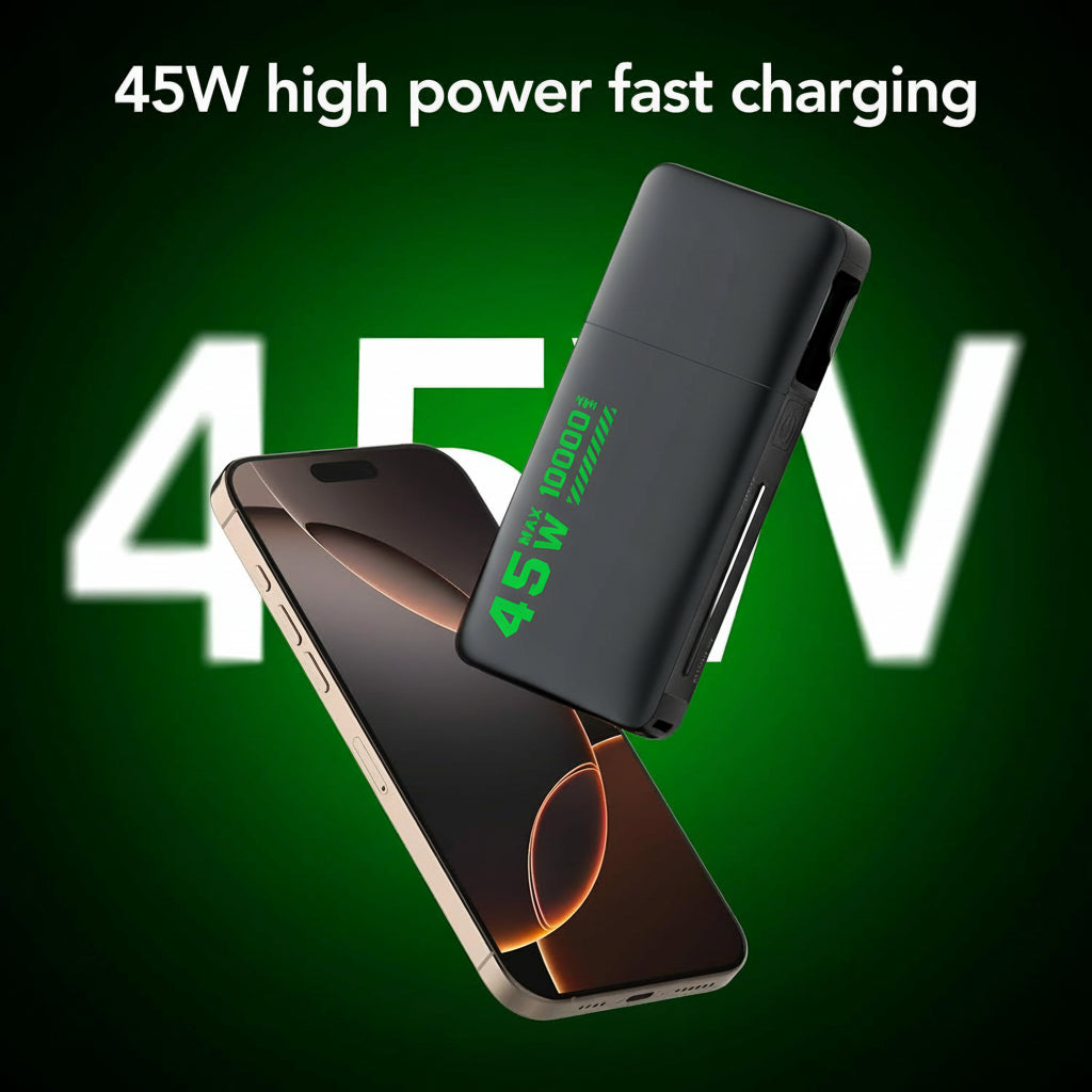 mfish E-RHINO 45W 10K Power Bank, Black