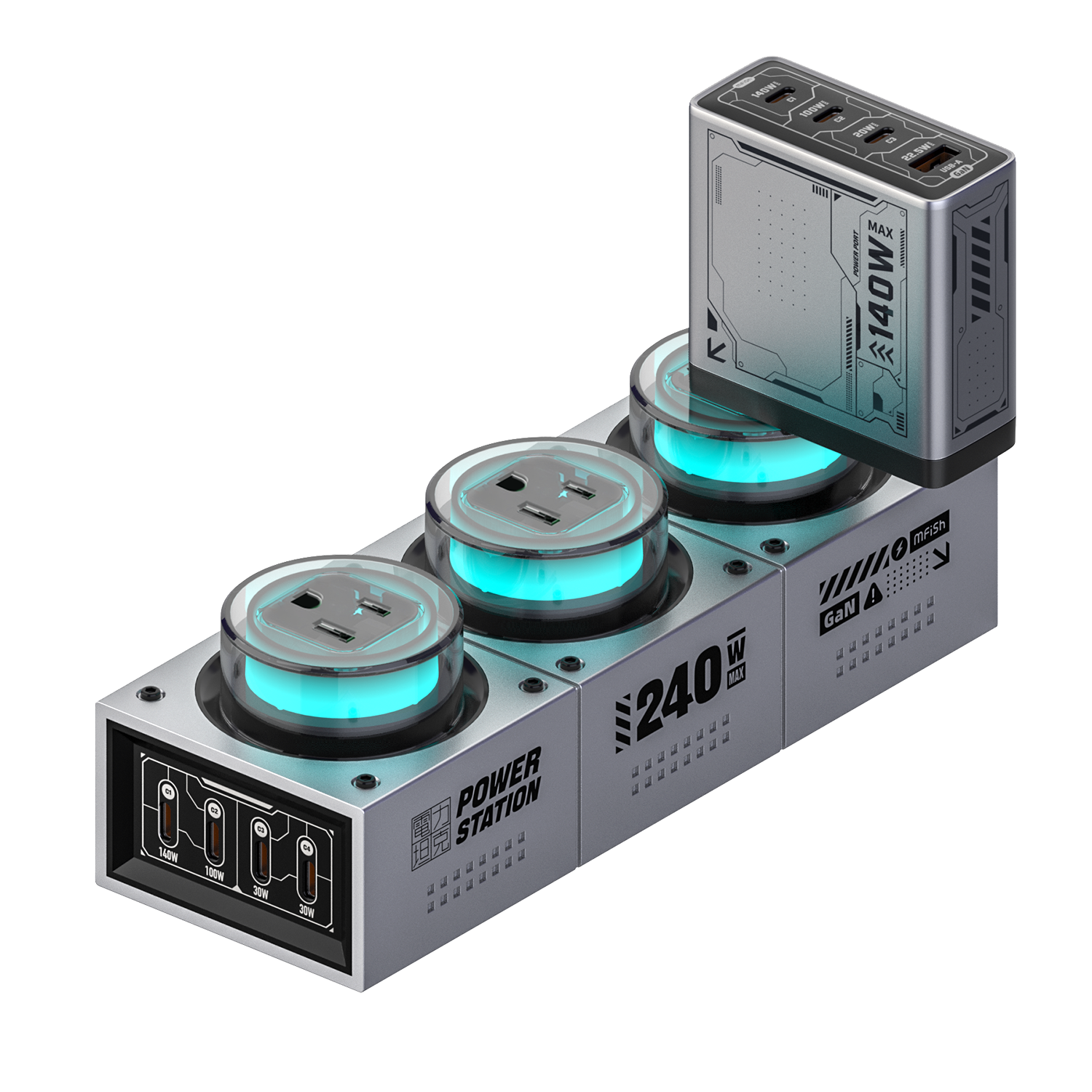 mfish E-Tank GaN 240W Charging Station