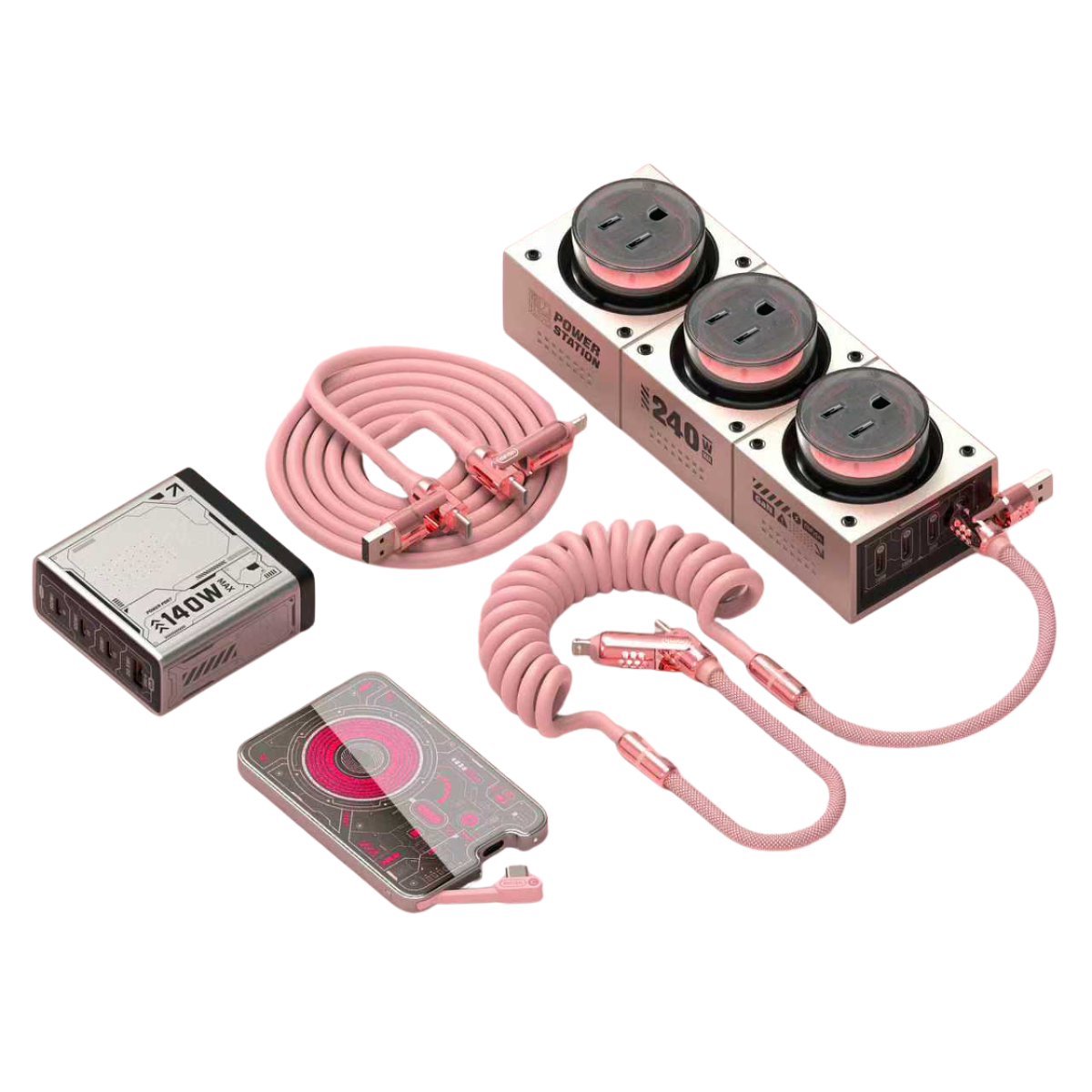 mfish E-Tank Charging Station (7-in-1, 240W GaN, 1250W AC)