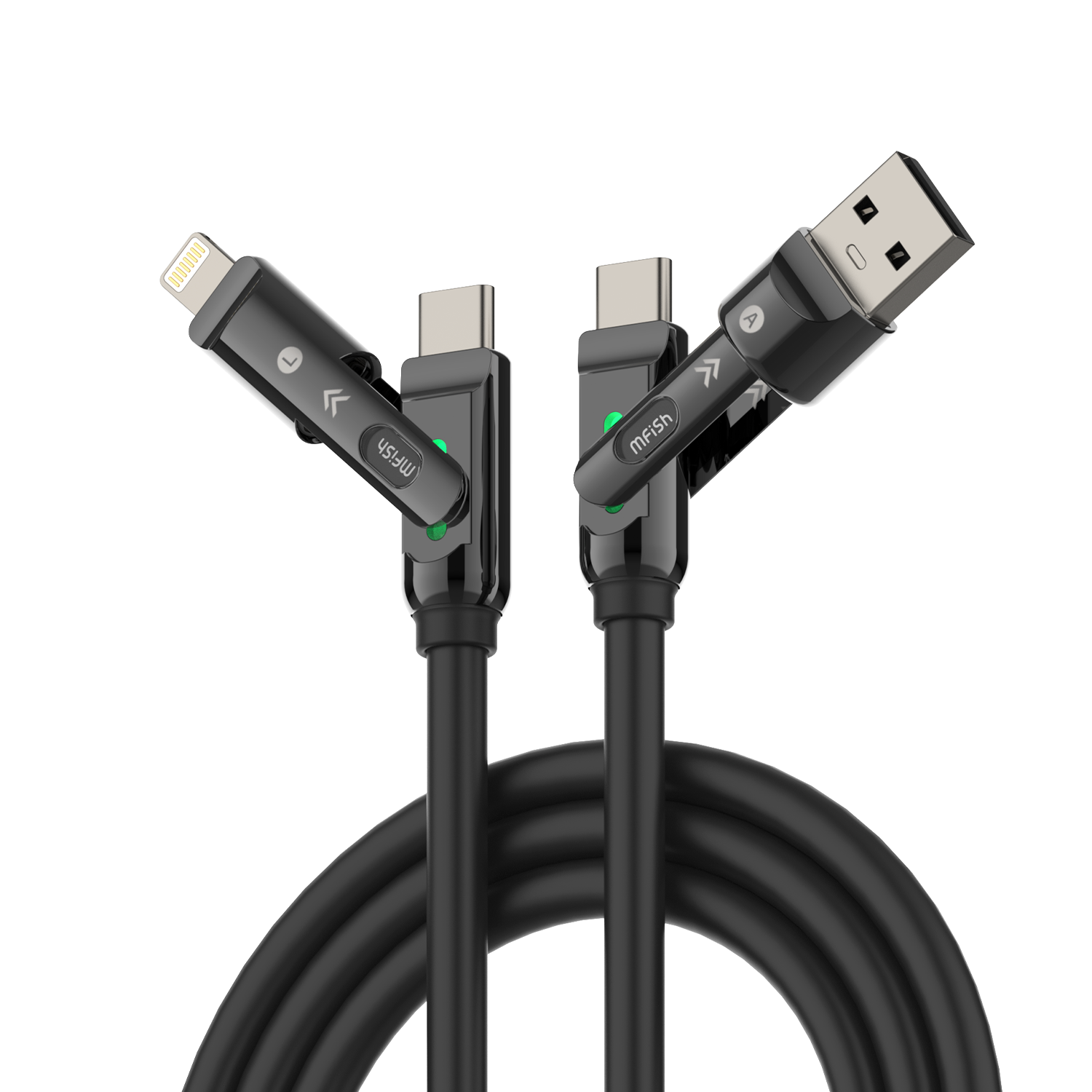 mfish Armored Dragon Ⅲ 240W 4-in-1 Fast Charging Cable