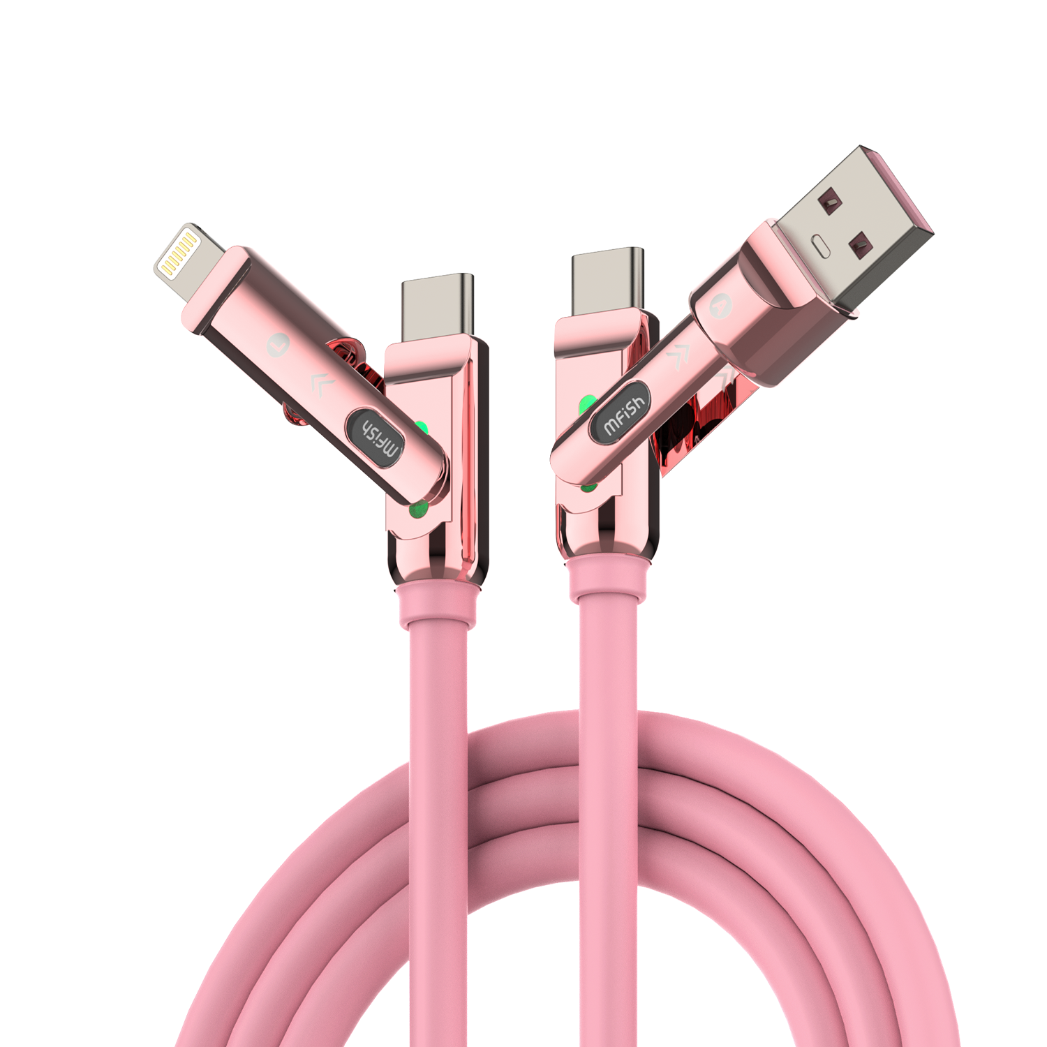 mfish Armored Dragon Ⅲ 240W 4-in-1 Fast Charging Cable