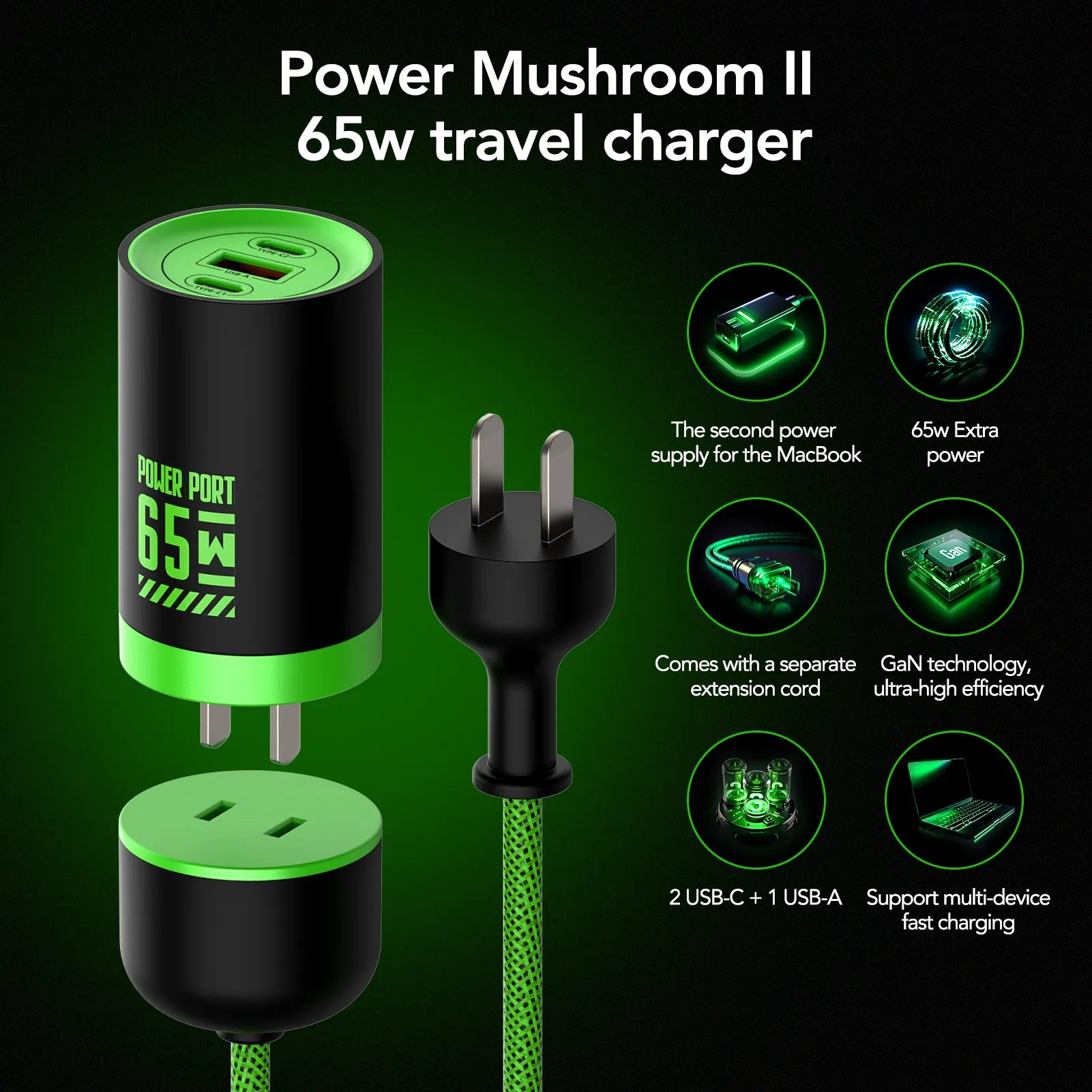 mfish 3-ports 65W Charger - mfish