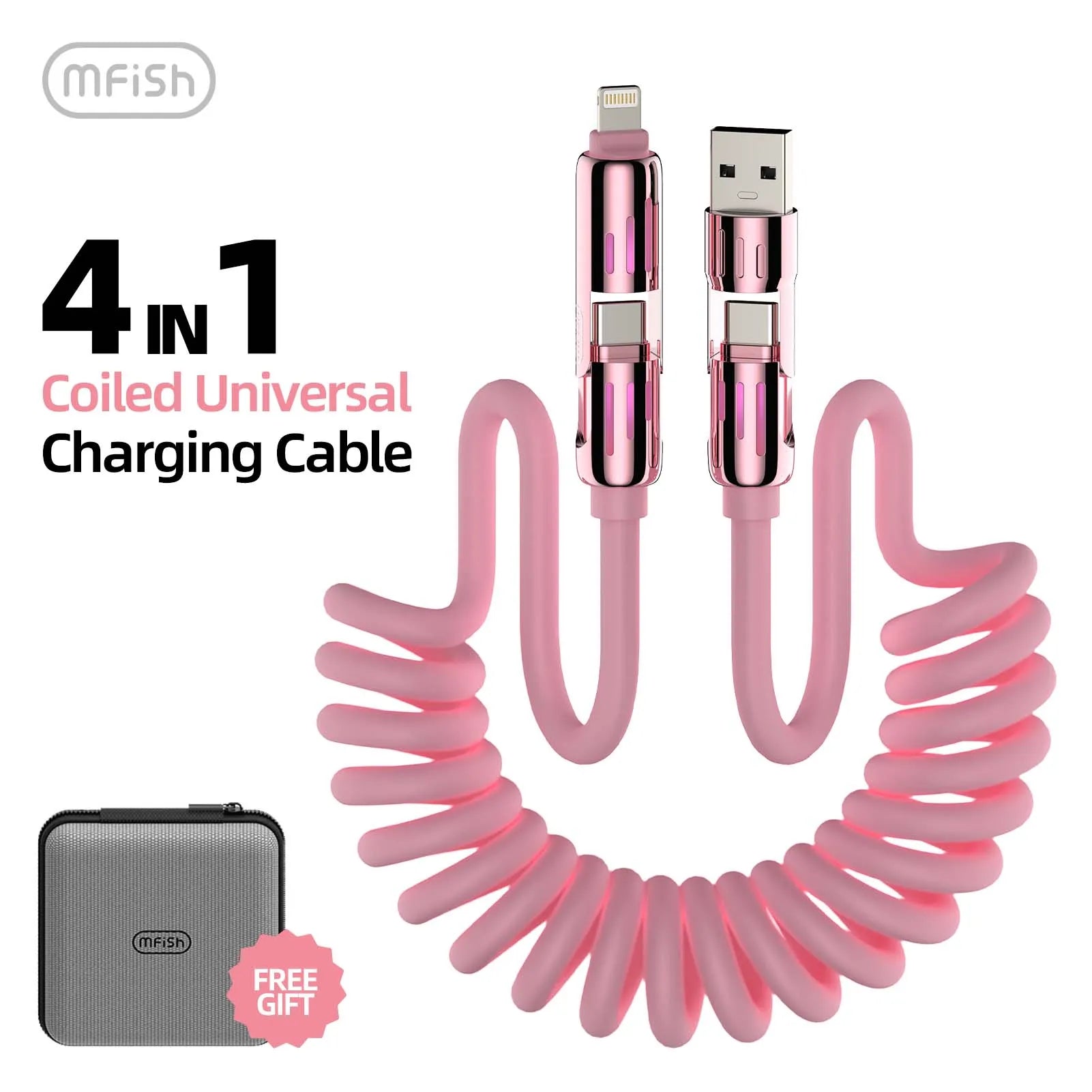 mfish 4-in-1 Charging Cable Coiled - mfish