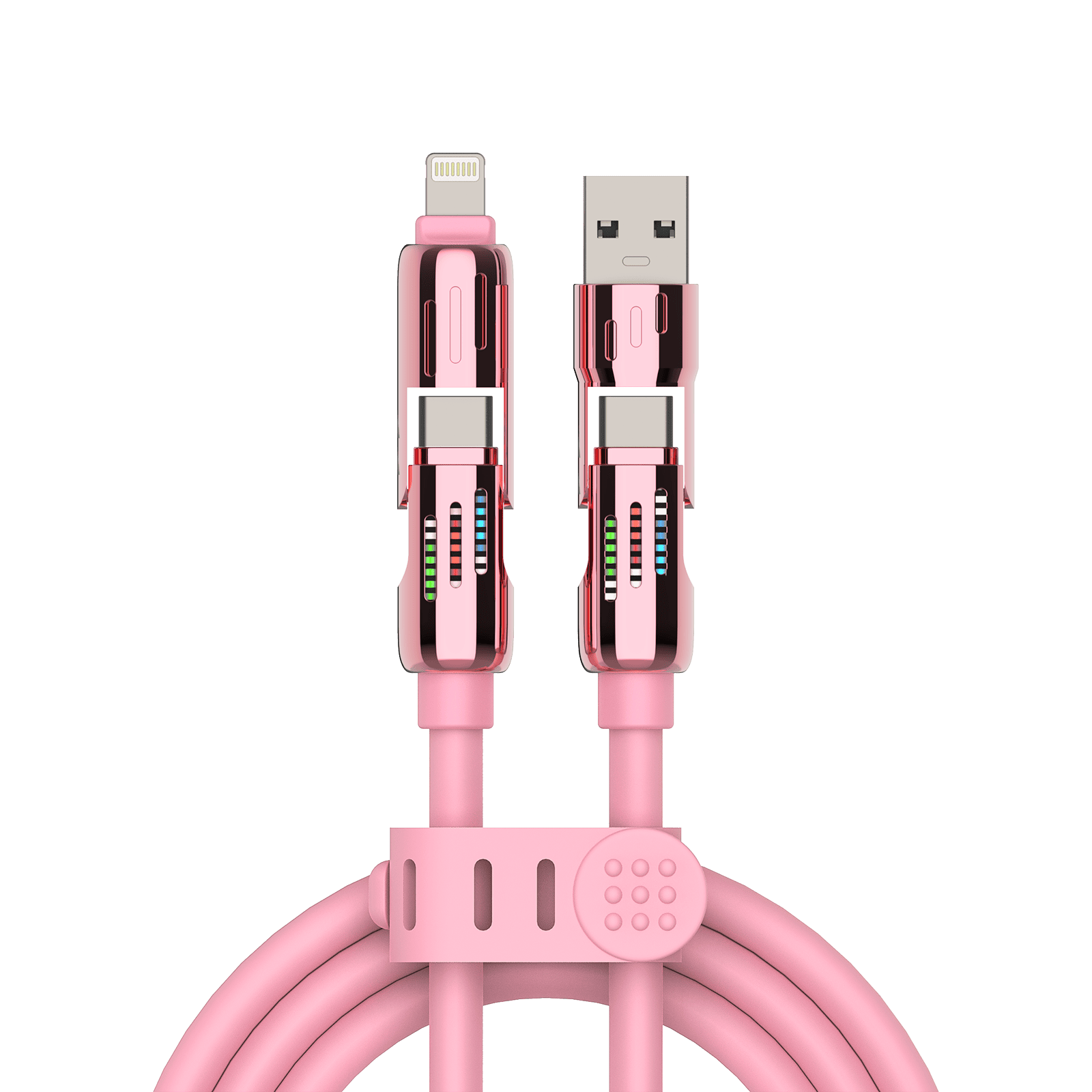 mfish Armored Dragon Charging Cable (4-in-1, 240W, Liquid Silicone)