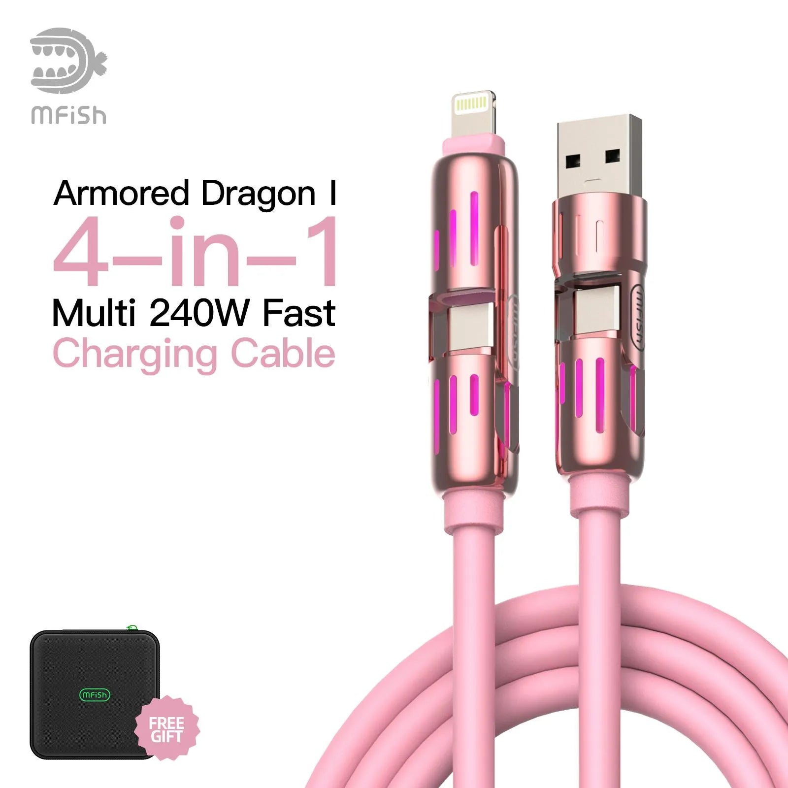 mfish_Armored_Dragon_Charging_Cable-240W-PINK