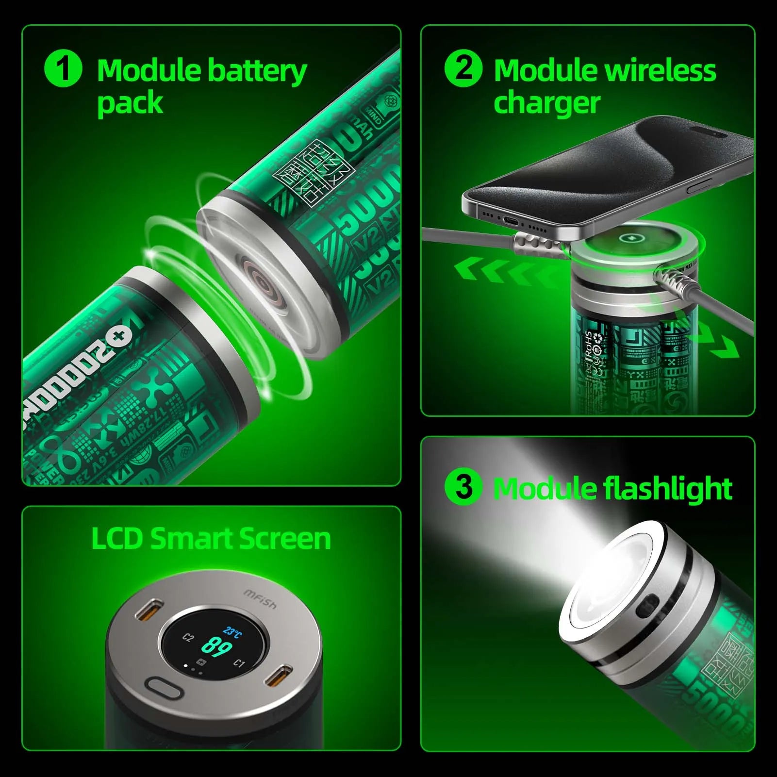 mfish Super Mushroom 40000mAh Modular Power Bank-03