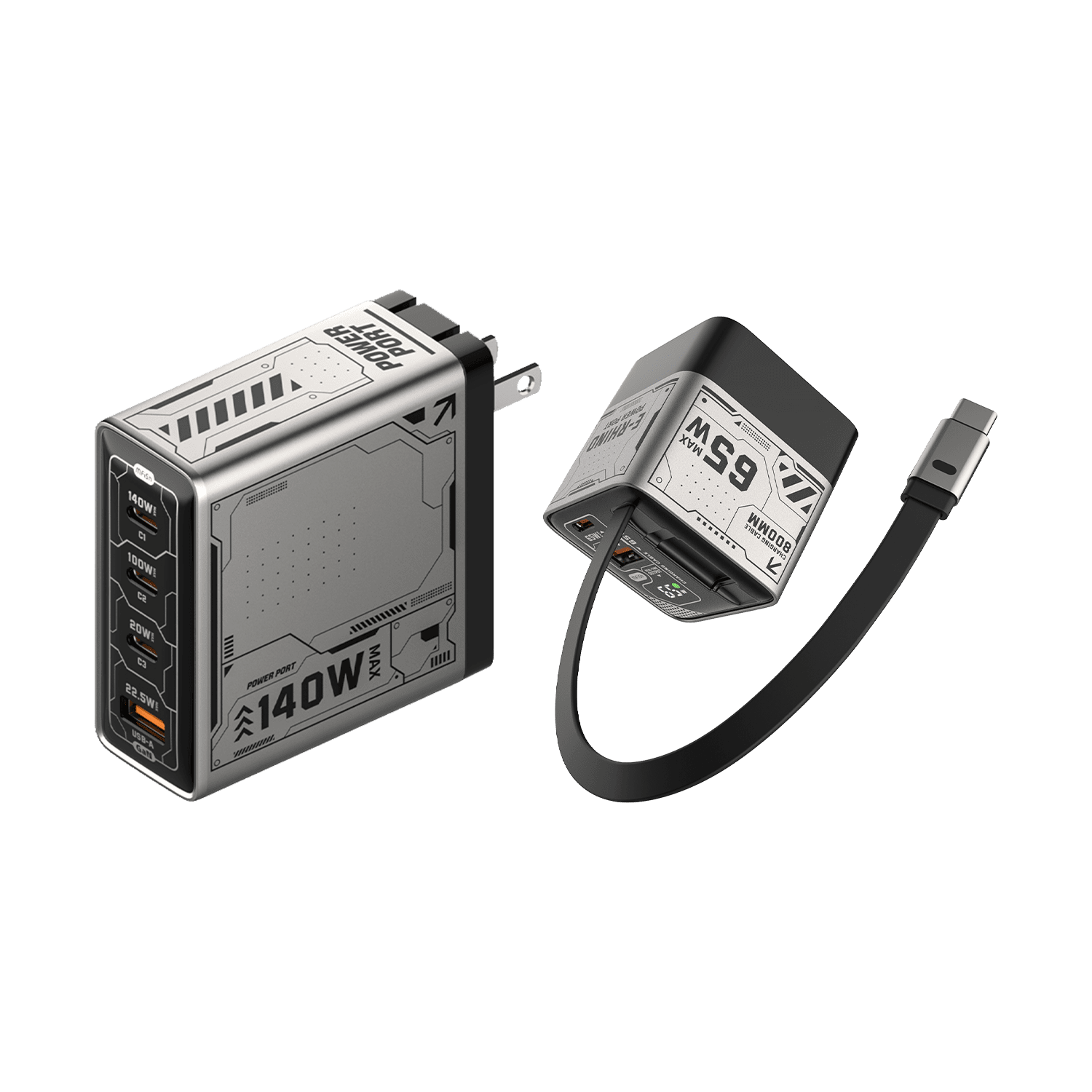 mfish E-RHINO 140W 4-Port GaN Laptop Charger