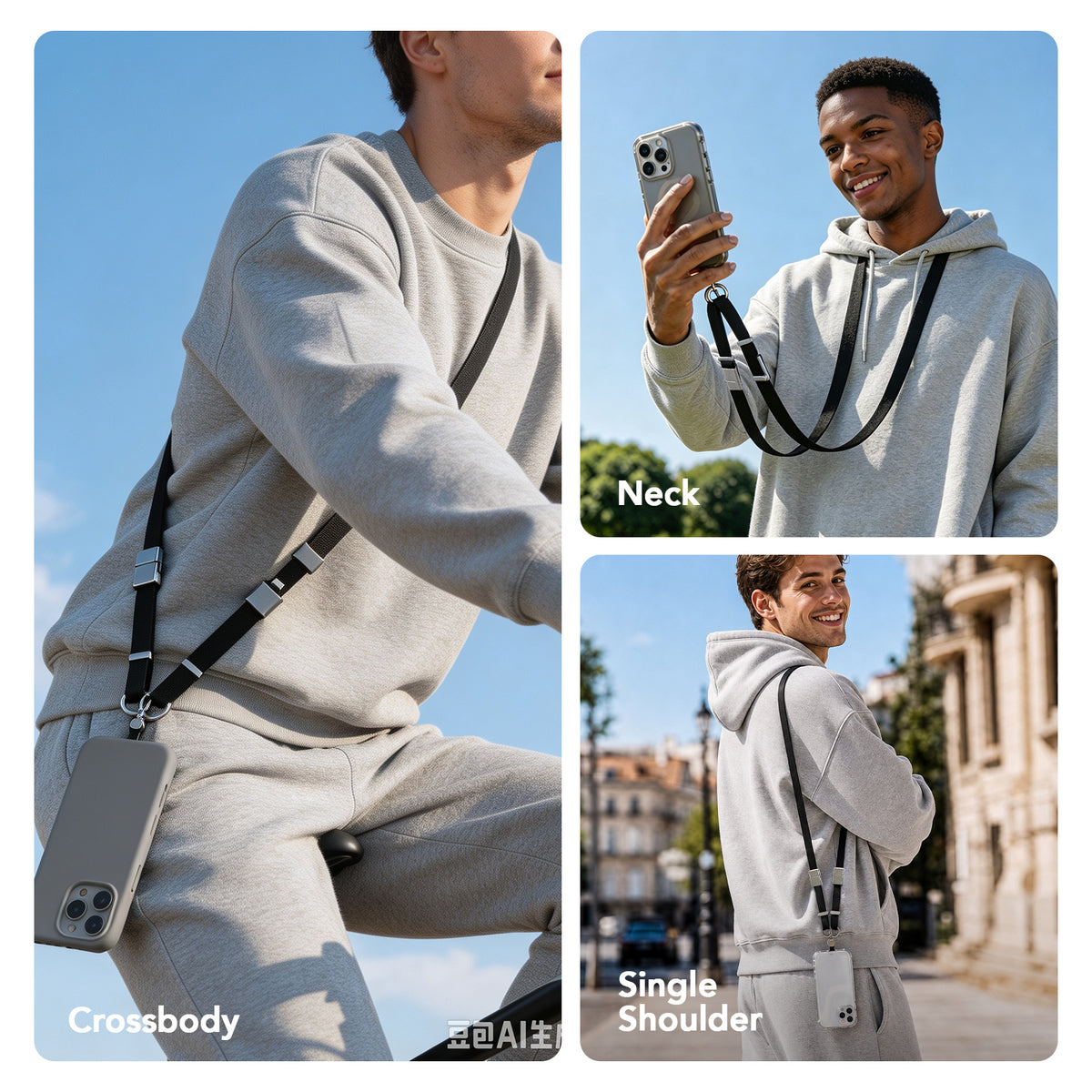 mfish Phone Lanyard (240W USB-C Cable, Adjustable Strap)