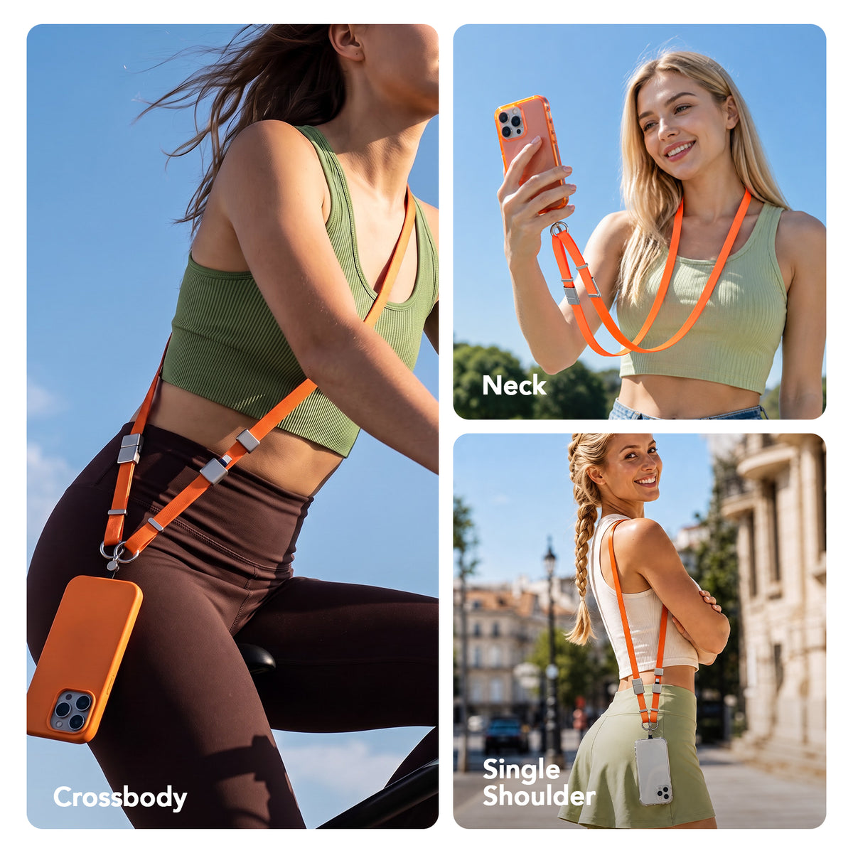 mfish Phone Lanyard (240W USB-C Cable, Adjustable Strap)