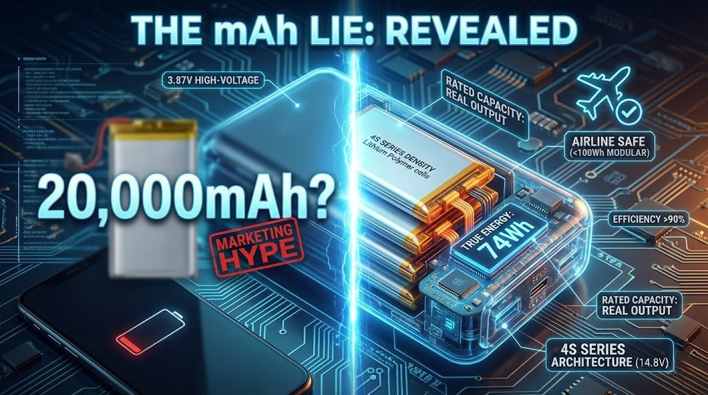 Why mAh is a Lie: The Deep Dive into Wh, 4S Architecture, and Choosing the Right Power Bank