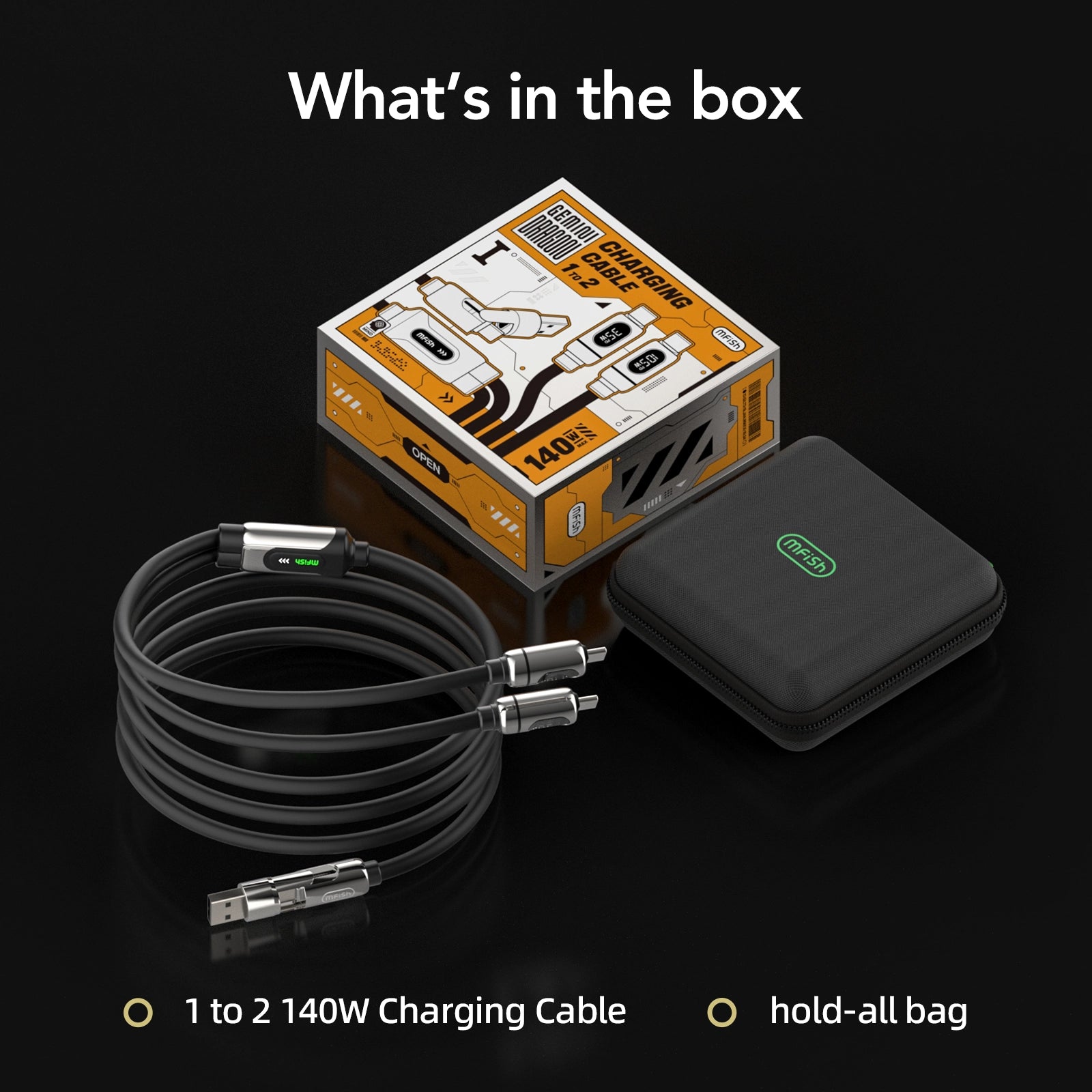 mfish Gemini Dragon 140W Max Dual Type-C Cable