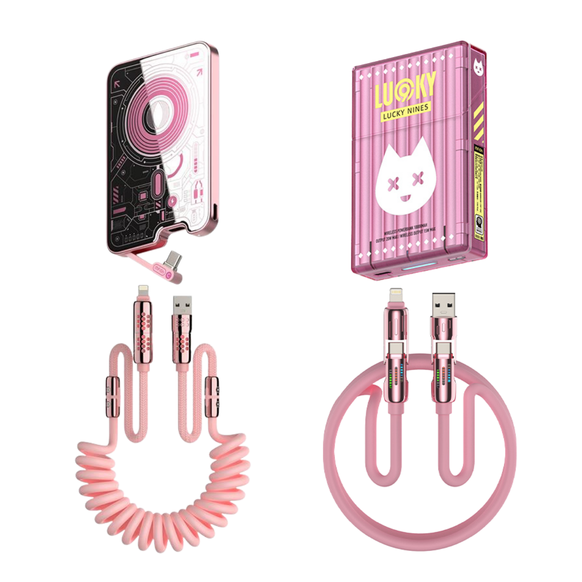mfish Pink Power Bank Bundle