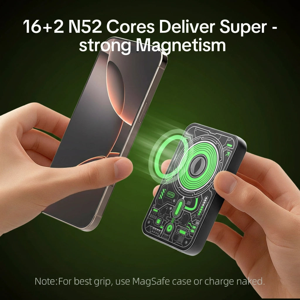 mfish E-Monster 10K mAh Magsafe Power Bank, Green