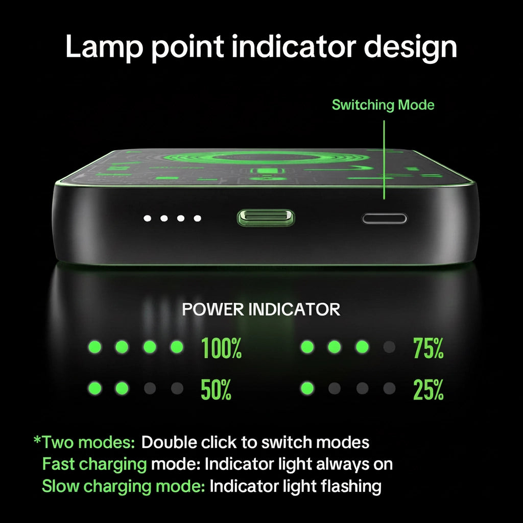 mfish E-Monster 10K mAh Magsafe Power Bank, Green