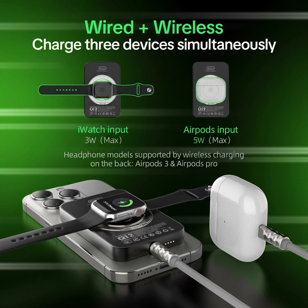 mfish E-Monster 10K mAh Magsafe Power Bank, Green