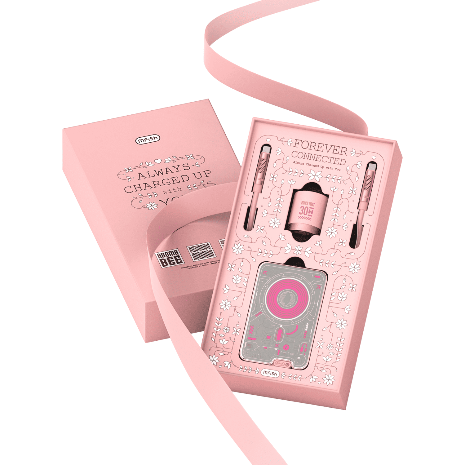 🎁 mfish E-Monster MagSafe Power Bank with Makeup Mirror - Ultra-Slim 5000mAh【Gift Set】 (100% off)