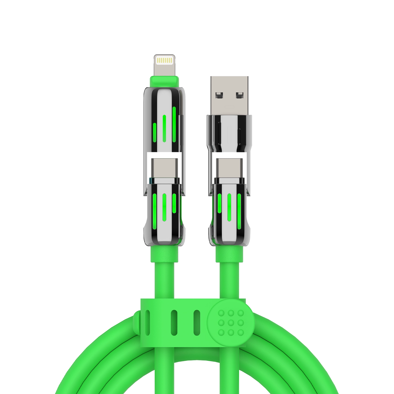 mfish Armored Dragon Charging Cable (4-in-1, 240W, Liquid Silicone)