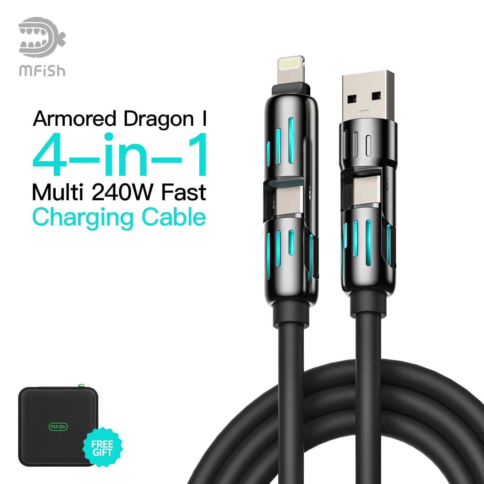 🎁 mfish Armored Dragon Ⅰ Charging Cable (100% off)