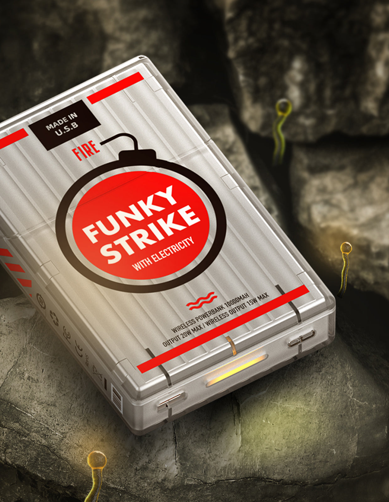 mfish Funky Strike 5000mAh Power Bank - mfish