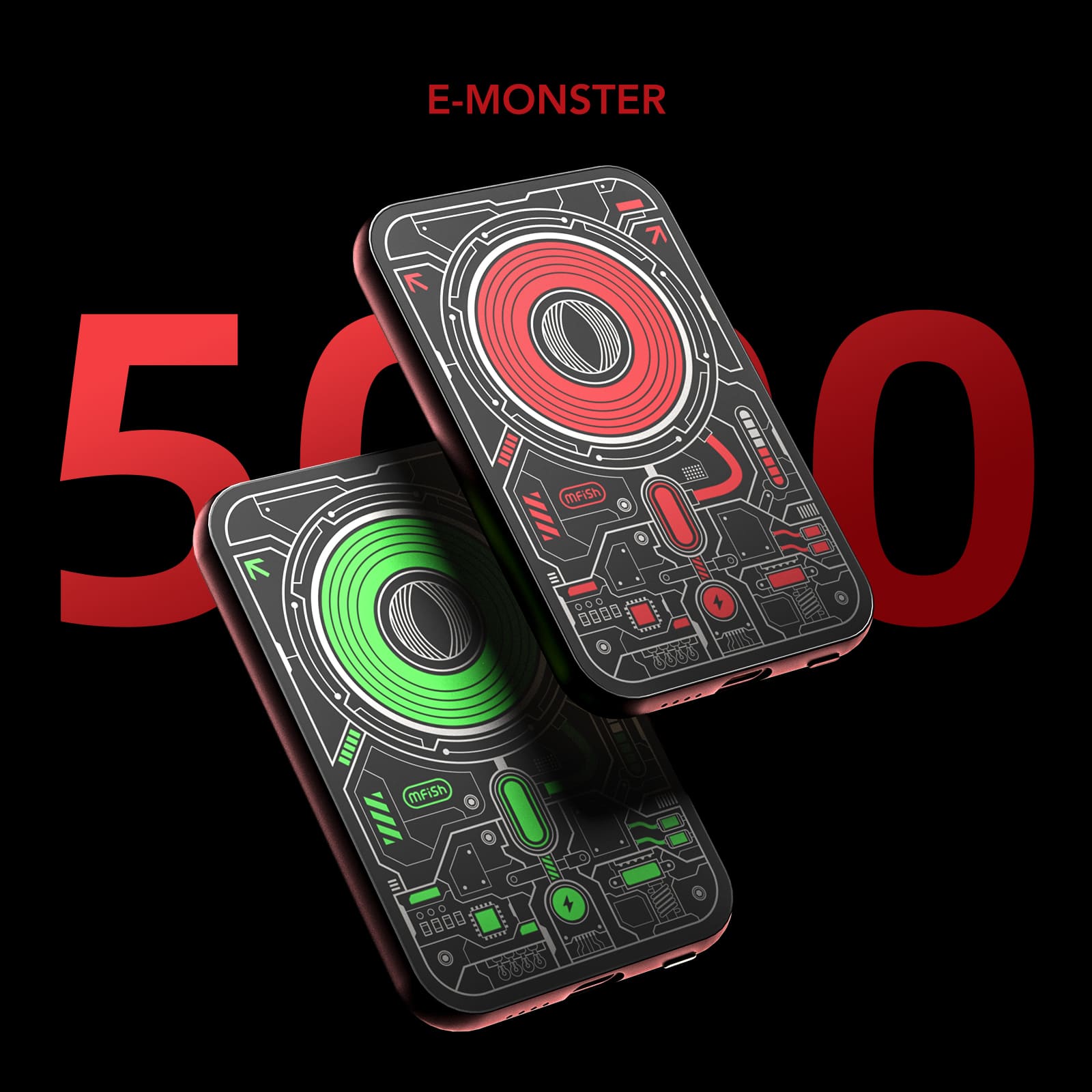 mfish E-Monster Powerbank (5K, Magsafe, Slim)