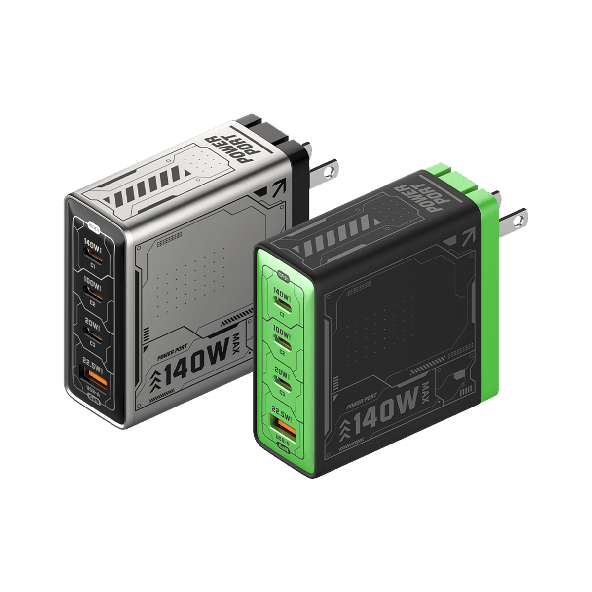 mfish E-RHINO 140W 4-Port GaN Wall Charger