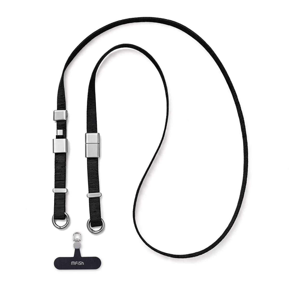 mfish Phone Lanyard (240W USB-C Cable, Adjustable Strap)