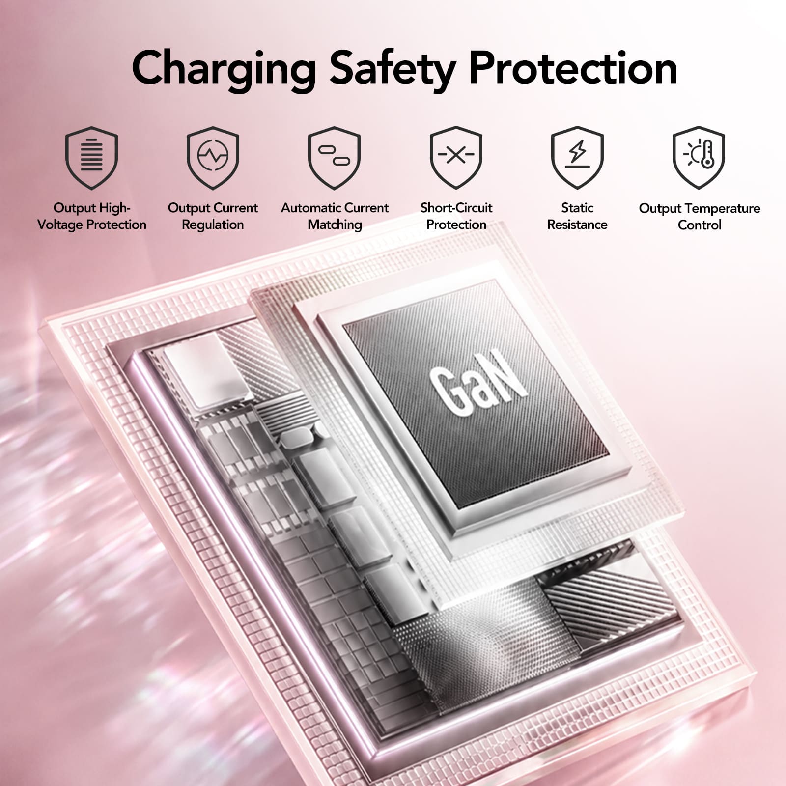 mfish E-RHINO Global Travel Charger (70W, 3-Port, GaN, Integrated Rotary Plug)