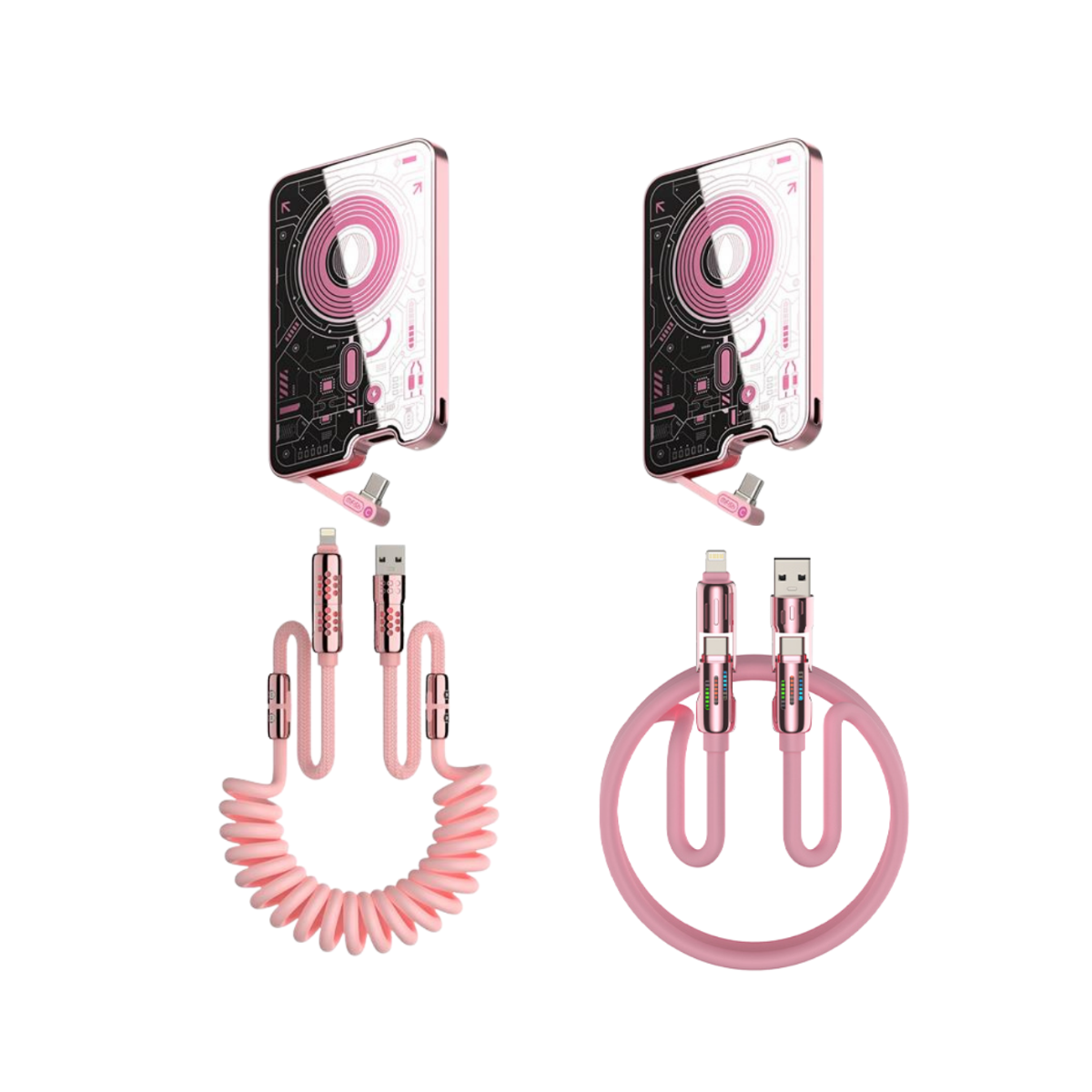 mfish Pink Power Bank Bundle