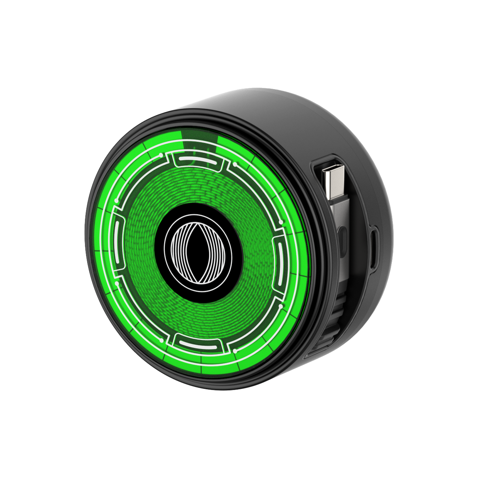 mfish E-Monster 3-in-1 Charger(65W, Wireless Charging, Built-in Retractable Cable)